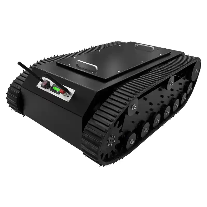 Yüksək yüklü rezin izli xilasetmə robotu şassisi